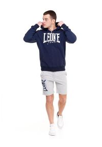 LEONE 1947 APPAREL - Męska zapinana na zamek bluza z kapturem Leone 1947 Apparel. Typ kołnierza: kaptur. Kolor: niebieski. Materiał: tkanina. Sport: fitness