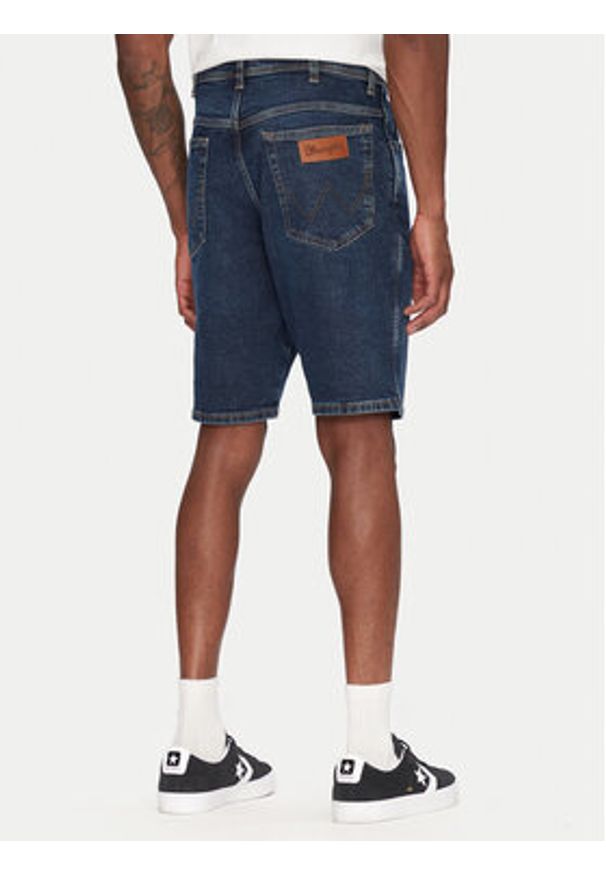 Wrangler Szorty jeansowe Texas 112362506 Granatowy Regular Fit. Kolor: niebieski. Materiał: bawełna