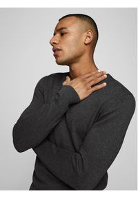 Jack & Jones Sweter Basic 12137190 Szary Regular Fit. Kolor: szary. Materiał: bawełna #4