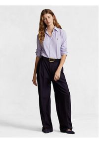 Polo Ralph Lauren Koszula Ls Knt Ox St 211924258001 Fioletowy Slim Fit. Typ kołnierza: polo. Kolor: fioletowy. Materiał: bawełna #4