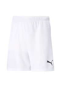 Spodenki piłkarskie dziecięce Puma teamRISE Short Jr. Kolor: biały, czarny, wielokolorowy. Materiał: poliester. Styl: sportowy