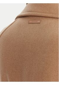 Calvin Klein Płaszcz wełniany LV044D557G Beżowy Regular Fit. Kolor: beżowy. Materiał: wełna #6