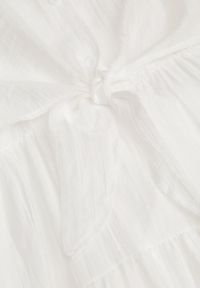 Born2be - Biały Letni Komplet z Tencelu Sukienka na Ramiączkach i Transparentna Koszula Thassa. Kolor: biały. Materiał: materiał, poliester #6