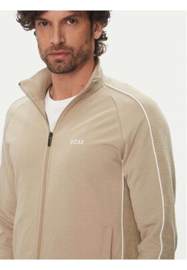 BOSS Bluza 50540792 Beżowy Regular Fit. Kolor: beżowy. Materiał: syntetyk