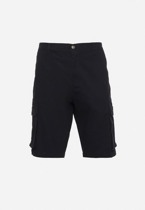 Born2be - Niebieskie Bawełniane Szorty Cargo z Bocznymi Kieszeniami Vikiitae. Kolor: niebieski. Materiał: bawełna. Styl: elegancki