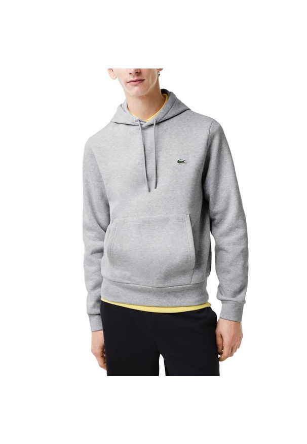 Bluza z kapturem Męska Lacoste Jasnoszary. Typ kołnierza: kaptur. Kolor: szary