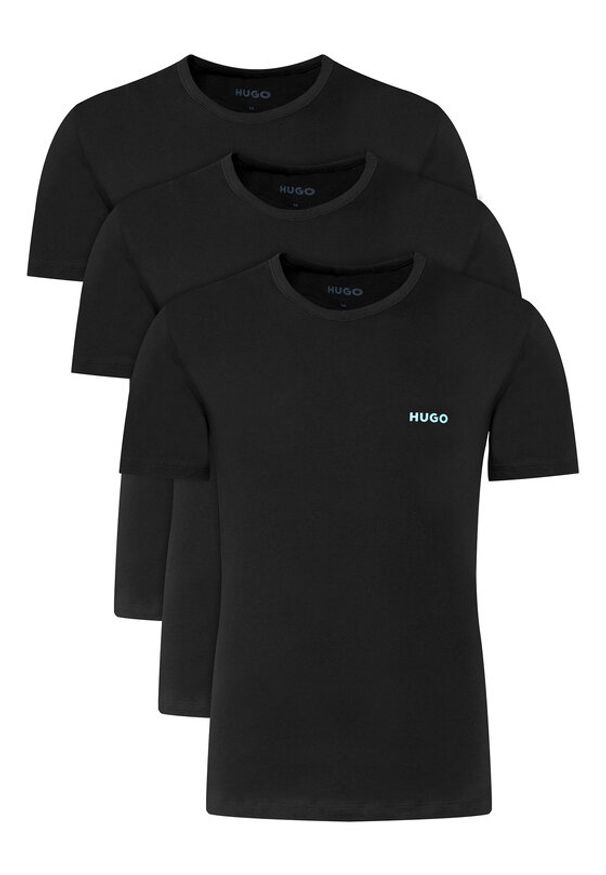 Hugo - HUGO Komplet t-shirtów 50480088 Czarny Regular Fit. Kolor: czarny. Materiał: bawełna