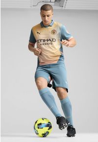 Puma - Męska koszulka Manchester City 24/25 PUMA Rosebay Bold Blue Pink. Kolor: wielokolorowy, niebieski, różowy
