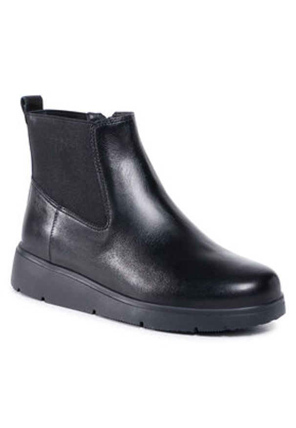 Geox Botki D Arlara G D04LCG 00085 C9999 Czarny. Kolor: czarny. Materiał: skóra