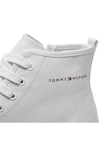 TOMMY HILFIGER - Tommy Hilfiger Trampki High Top Lace-Up Sneaker T3A9-33188-1687 S Biały. Kolor: biały. Materiał: materiał