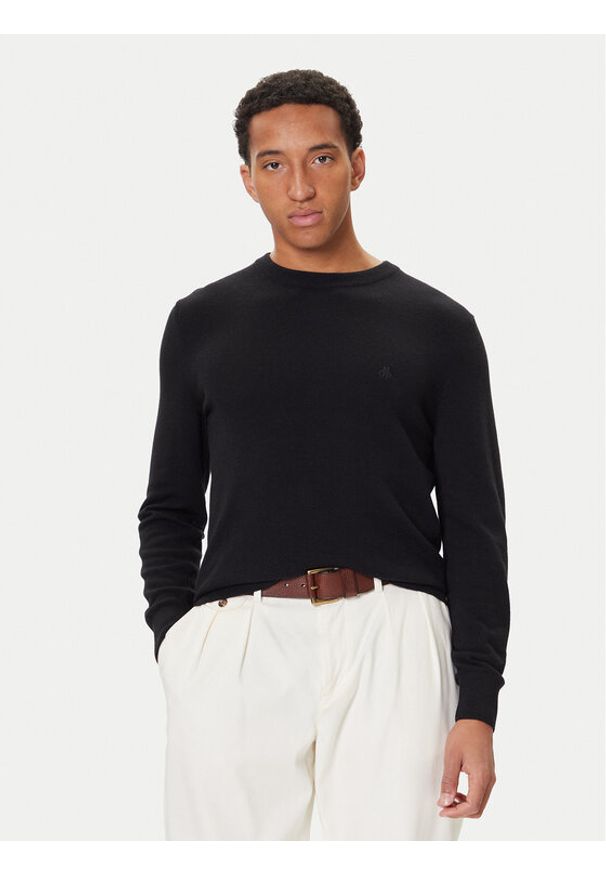 Marc O'Polo Sweter 529 5144 60504 Czarny Regular Fit. Typ kołnierza: polo. Kolor: czarny. Materiał: bawełna