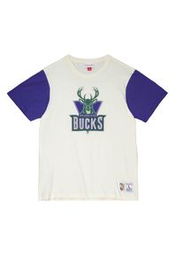 Mitchell & Ness - Koszulka Milwaukee Bucks NBA Color Blocked. Kolor: beżowy, wielokolorowy, biały. Sport: koszykówka #1