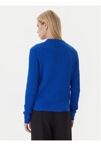 TOMMY HILFIGER - Tommy Hilfiger Sweter Fine WW0WW44993 Niebieski Regular Fit. Kolor: niebieski. Materiał: bawełna #4