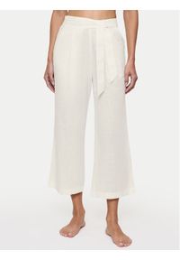 Triumph Spodnie materiałowe Summer 10222571 Écru Relaxed Fit. Kolor: kremowy. Materiał: bawełna #1