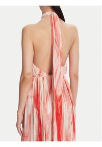 Elisabetta Franchi Sukienka letnia ABR4752E2 CP9 Czerwony Regular Fit. Kolor: czerwony. Materiał: syntetyk. Sezon: lato