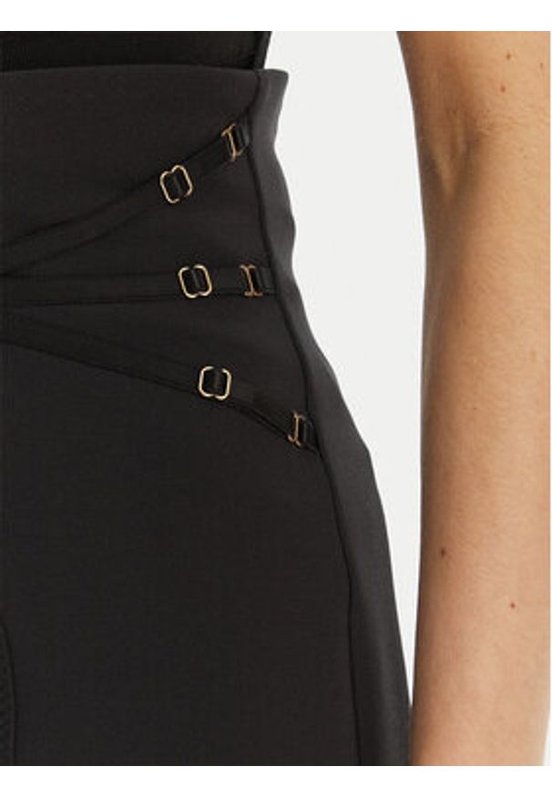 Elisabetta Franchi Spódnica mini GO-167-61E2-V320 Czarny Regular Fit. Kolor: czarny. Materiał: syntetyk