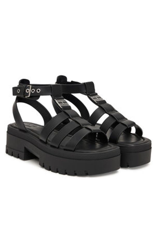 Tommy Jeans Sandały Tjw Fisherman Leather Max Sandal EN0EN02943 Czarny. Kolor: czarny. Materiał: skóra