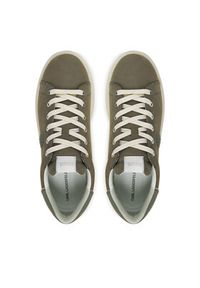 Karl Lagerfeld - KARL LAGERFELD Sneakersy Kapri KL52572N Khaki. Kolor: brązowy. Materiał: skóra, nubuk #5