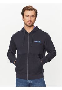 BOSS - Bluza Boss. Kolor: niebieski