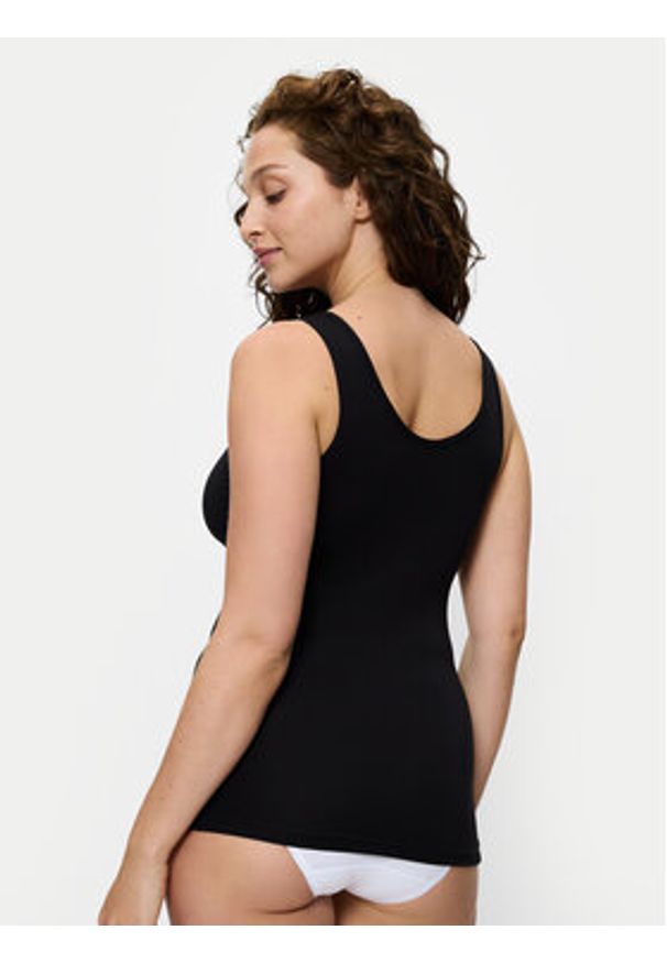 Triumph Top Sense Of Modal 10224796 Czarny Slim Fit. Kolor: czarny. Materiał: syntetyk