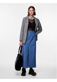 Pieces Spódnica jeansowa 17150001 Niebieski Regular Fit. Kolor: niebieski. Materiał: bawełna