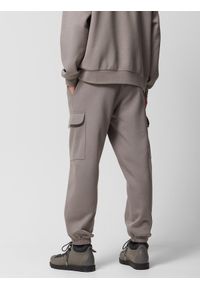 outhorn - Spodnie dresowe joggery męskie Outhorn - kremowe. Kolor: szary. Materiał: dresówka