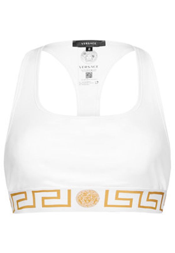 VERSACE - Versace Biustonosz top AUD01039 Biały. Kolor: biały. Materiał: bawełna