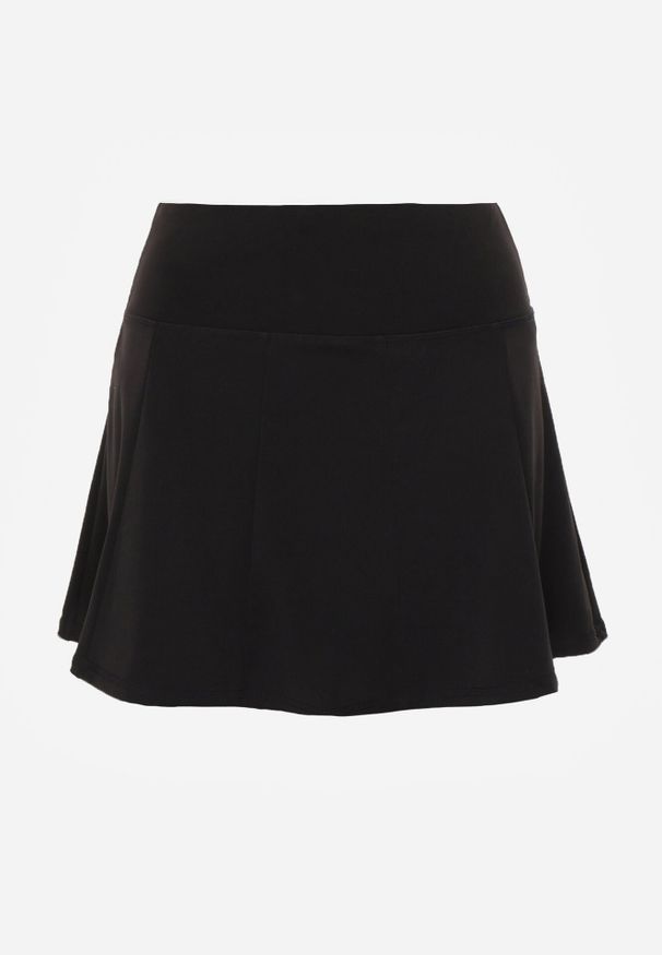 Born2be - Czarne Sportowe Spódnico-Szorty z Funkcjonalnymi Kieszonkami Natellea. Okazja: na spacer. Kolor: czarny. Materiał: materiał. Styl: sportowy