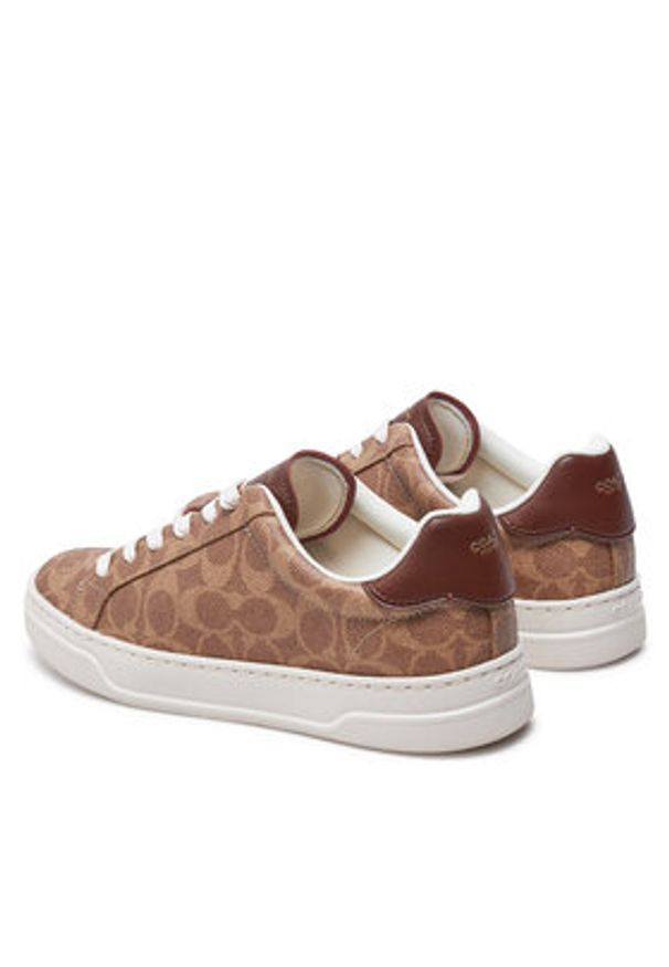 Coach Sneakersy High Line CW970 Brązowy. Kolor: brązowy. Materiał: skóra