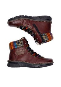 Rieker Trzewiki 73343-35 Bordowy. Kolor: czerwony. Materiał: skóra #7
