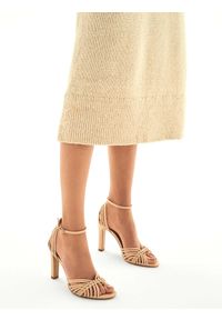 Kazar - Beżowe sandały damskie. Kolor: beżowy. Materiał: skóra #5