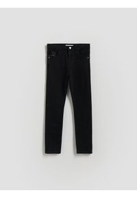 Reserved - Jeansy slim fit z guzikiem w serce - szary. Kolor: szary