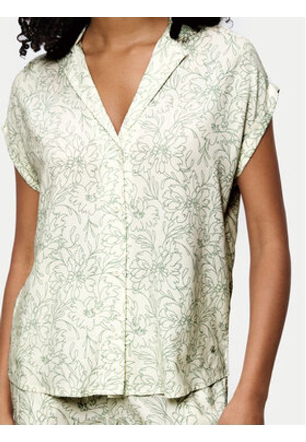 Triumph Piżama Boyfriend 10222611 Zielony Relaxed Fit. Kolor: zielony. Materiał: wiskoza