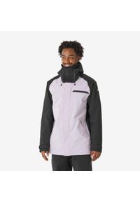 DREAMSCAPE - Kurtka narciarska i snowboardowa męska Quechua 500 Long. Kolor: czarny, wielokolorowy, fioletowy. Materiał: materiał. Sezon: zima. Sport: snowboard, narciarstwo #1