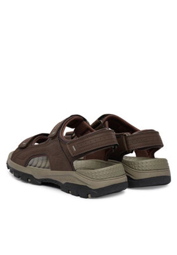 skechers - Skechers Sandały Tresmen - Garo 204105/CHOC Brązowy. Kolor: brązowy. Materiał: skóra