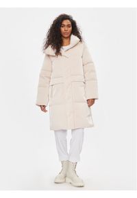 Calvin Klein Jeans Płaszcz zimowy J20J222172 Écru Oversize. Materiał: syntetyk. Sezon: zima
