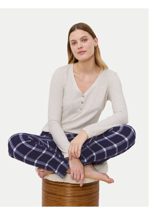 Triumph Koszulka piżamowa Mix&Match 10225031 Écru Regular Fit. Materiał: syntetyk