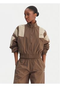 Adidas - adidas Bluza Blocked Washed KD8787 Brązowy Oversize. Kolor: brązowy. Materiał: syntetyk #1