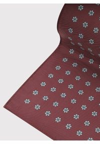 Pako Lorente - PAKO LORENTE – Bordowa poszetka w kwiatki. Kolor: czerwony. Materiał: poliester. Wzór: kwiaty #3