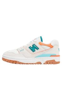 Buty do chodzenia dla dorosłych New Balance 550 Sea Salt Verdigris. Kolor: zielony, pomarańczowy. Sport: turystyka piesza
