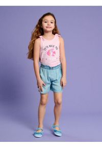 Sinsay - Koszulka na wiązanych ramiączkach - różowy. Kolor: różowy. Długość rękawa: na ramiączkach #1