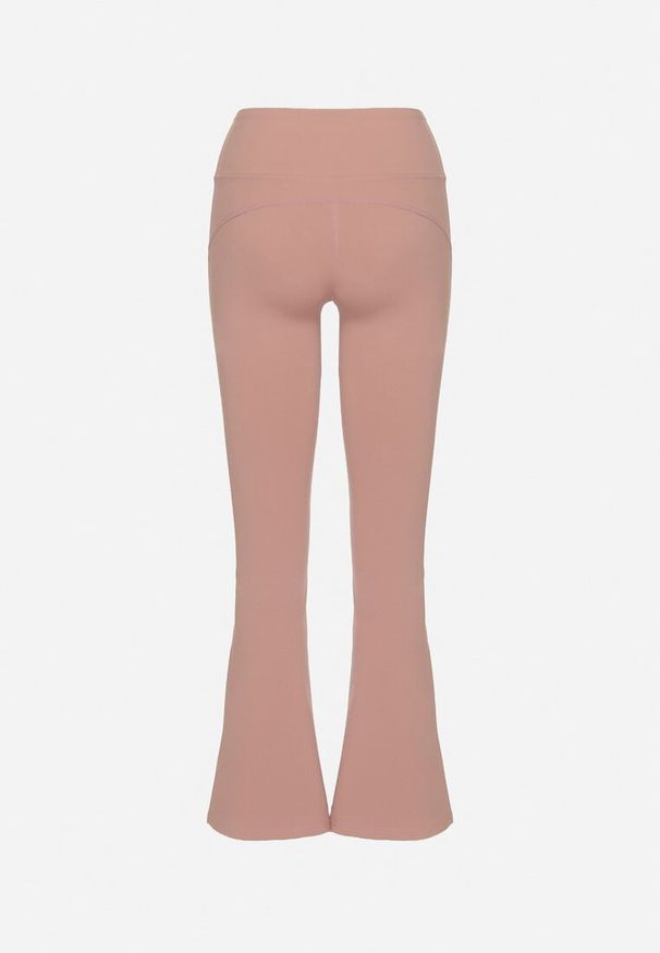 Born2be - Różowe Legginsy o Kroju Dzwonów z Wysokim Stanem Koritea. Okazja: na co dzień. Stan: podwyższony. Kolor: różowy. Styl: klasyczny, casual