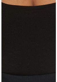 Answear Lab body kolor czarny gładki. Kolor: czarny. Materiał: materiał. Wzór: gładki
