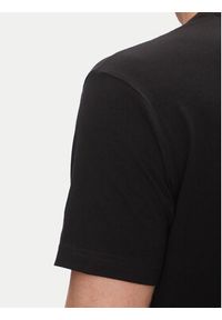 Karl Lagerfeld - KARL LAGERFELD T-Shirt A2M17072 Czarny Regular Fit. Typ kołnierza: dekolt w karo. Kolor: czarny. Materiał: syntetyk