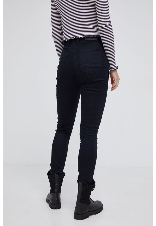 G-Star RAW - G-Star Raw Jeansy damskie high waist. Stan: podwyższony. Kolor: czarny