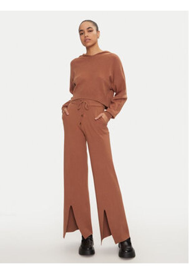 Fracomina Sweter FJ24WT7009K42001 Brązowy Regular Fit. Kolor: brązowy. Materiał: syntetyk