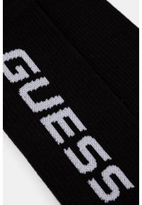Guess - GUESS Czarne sportowe skarpetki męskie Arlo. Kolor: czarny. Materiał: dzianina