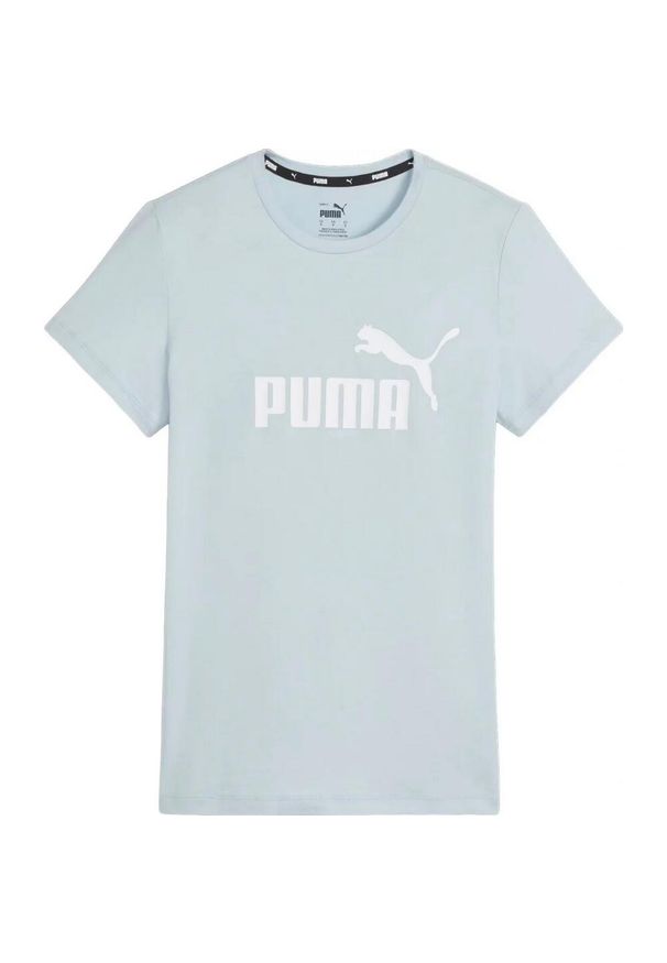 Puma - Damska Koszulka Z Logo Essential. Kolor: niebieski