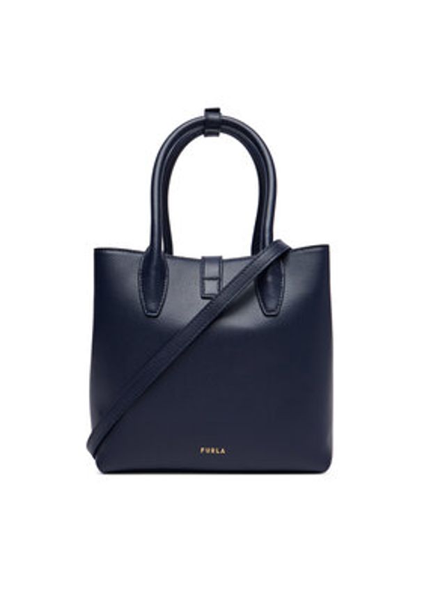 Furla Torebka Goccia S WB01949 ARE000 KH 4852S Granatowy. Kolor: niebieski. Materiał: skórzane