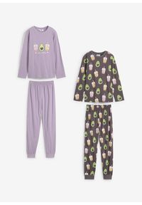 bonprix - Piżama z czystej bawełny organicznej (4 części). Kolor: szary. Materiał: bawełna #3